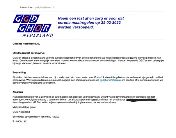 Afbeelding fake mail GGD