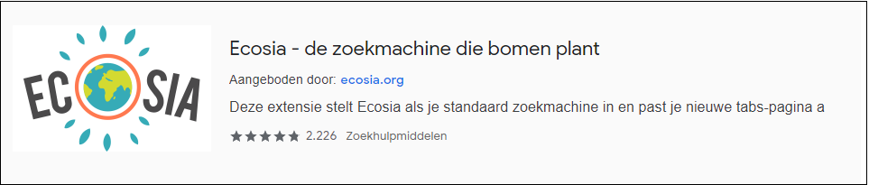 Ecosia extensie