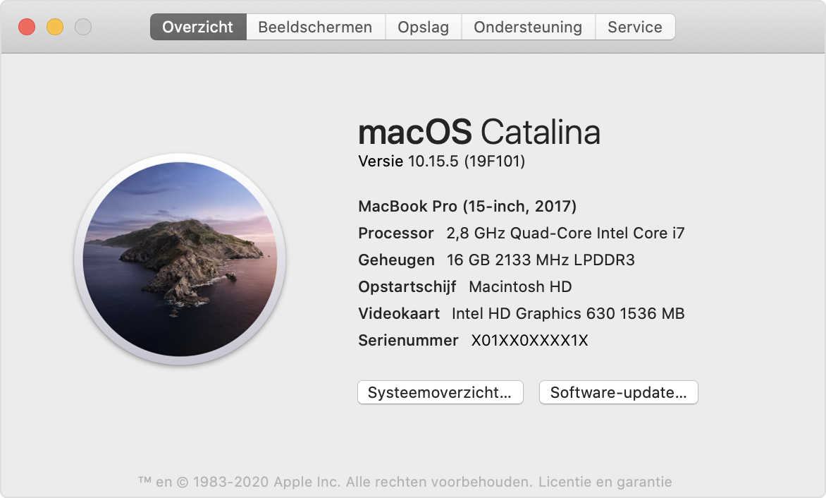 macos catalina about this mac